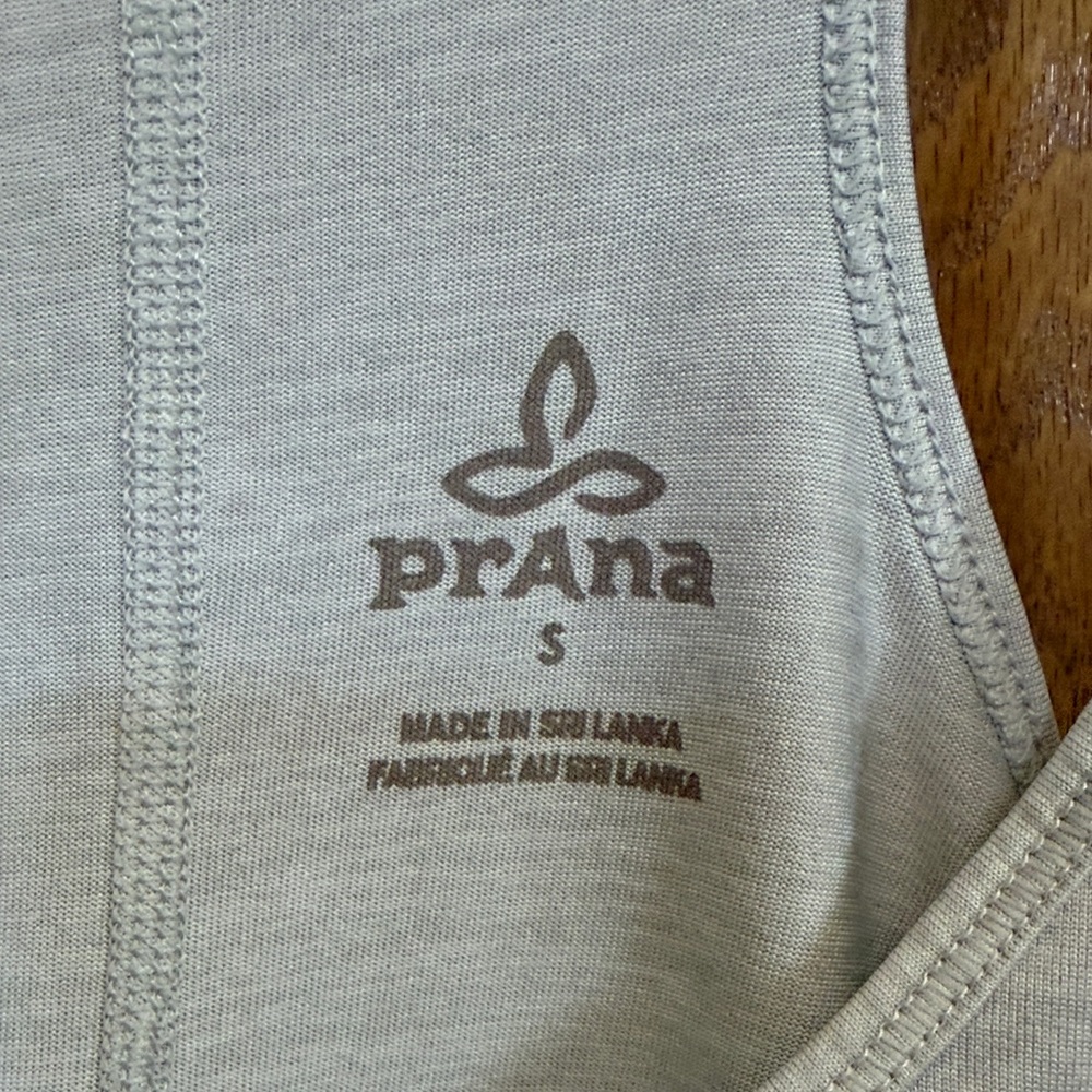 Prana Light Gray Racerback Tank - Picture 2 of 3